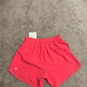 Lululemon Hotty Hot High Rise Lined Short 4”- Lip Gloss